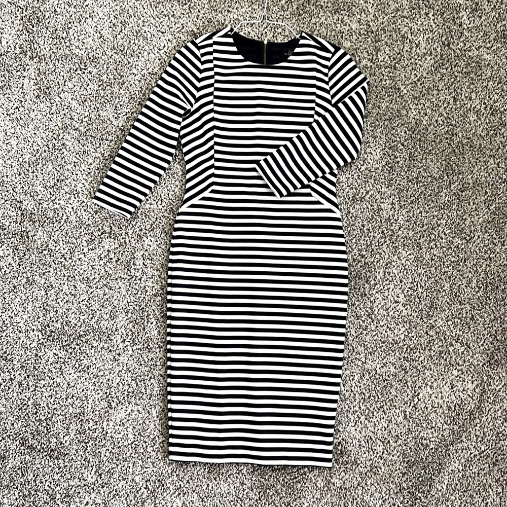 The Limited bodycon striped pencil dress